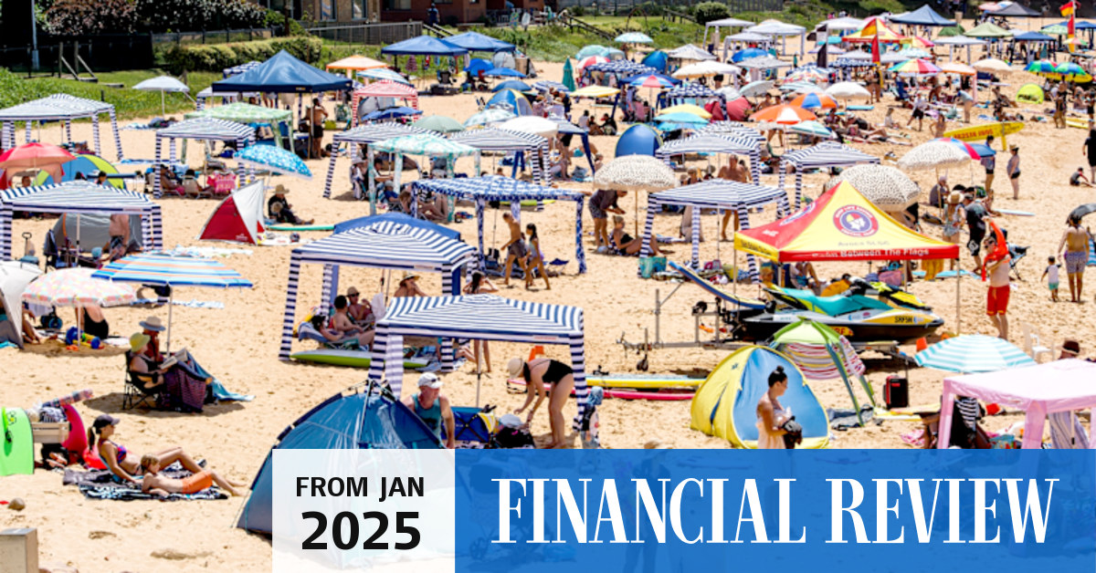 Beach cabanas Anthony Albanese weighs into summer shade debate(01)